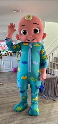 Cocomelon JJ character at toddler birthday party in Boise