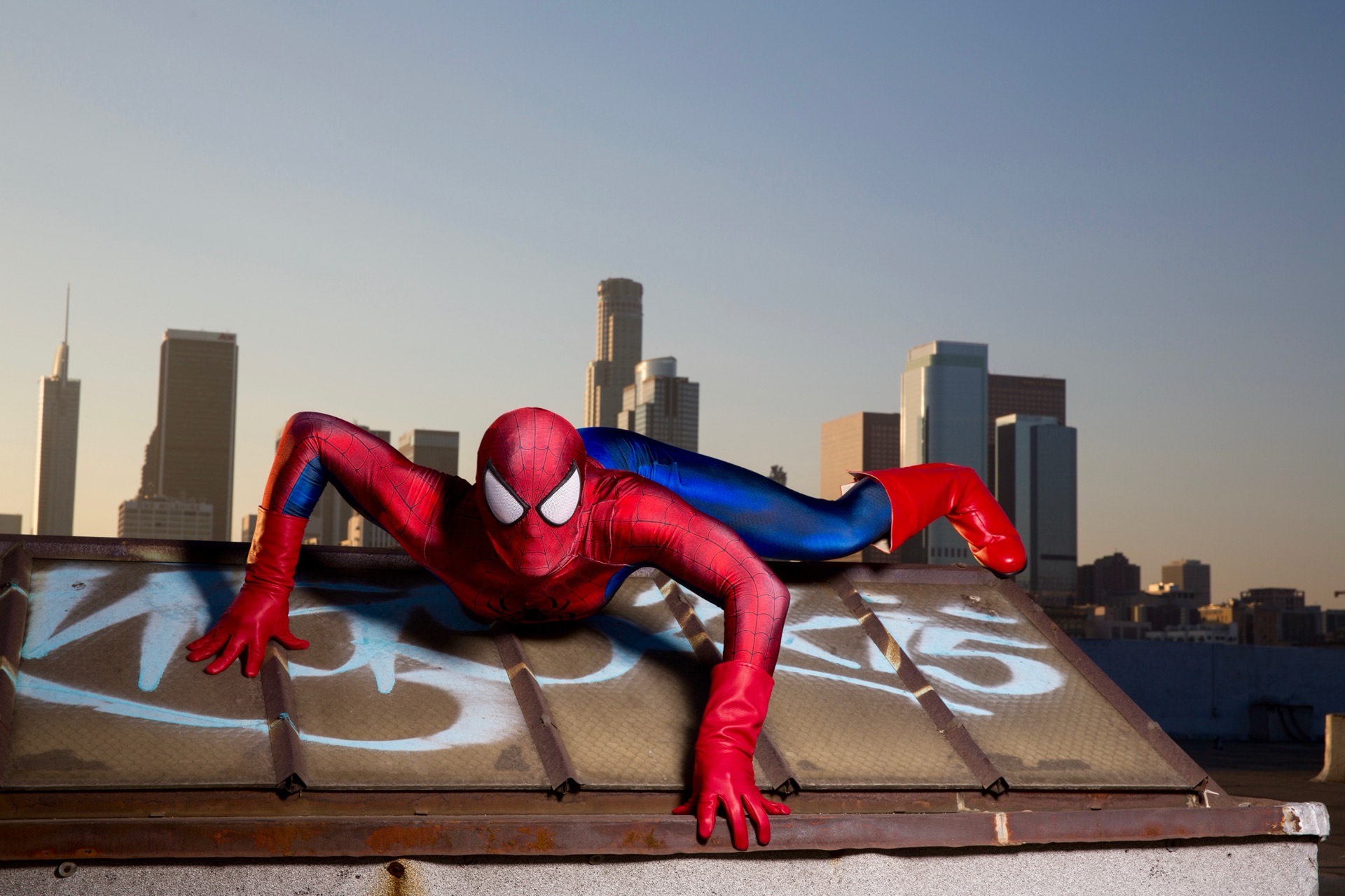 Spider-Man character at birthday party